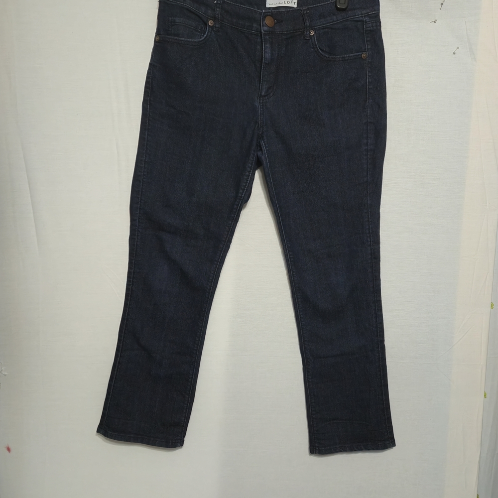 WOMEN LOFT Relaxed‎ Dark Blue Jeans Classic Style